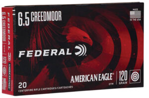 Federal AE65CRD2 American Eagle Rifle 6.5Creedmoor 120gr Open Tip Match 20 Per Box/10 Case