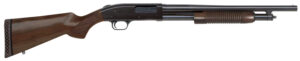 Mossberg 50429 500 Retrograde Full Size 12 Gauge Pump 3" 5+1 18.50" Blued Steel Barrel, Blued Drilled & Tapped Steel Receiver, Fixed Walnut Stock, Ambidextrous