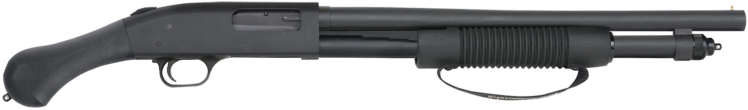 Mossberg 50639 590 Shockwave 12 Gauge Pump 3" 6+1 18.50" Matte Blued Heavy-Walled Barrel, Drilled & Tapped Matte Blued Stainless Steel Receiver, Black Raptor Birdshead Grip
