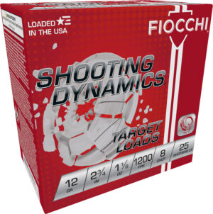 Fiocchi 12SD18H8 Shooting Dynamics Target 12Gauge 2.75" 1 1/8oz 8Shot 25 Per Box/10 Case