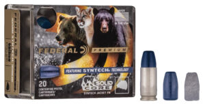 Federal P357SHC1 Premium 357Mag 180gr Solid Core Synthetic Flat Nose 20 Per Box/10 Case