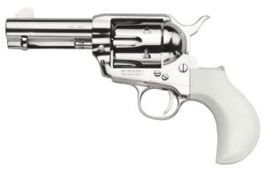 Taylors & Company 200073 1873 Cattleman 357 Mag Caliber with 3.50" Barrel, 6rd Capacity Cylinder, Overall Nickel-Plated Finish Steel & Ivory Birdshead Synthetic Grip