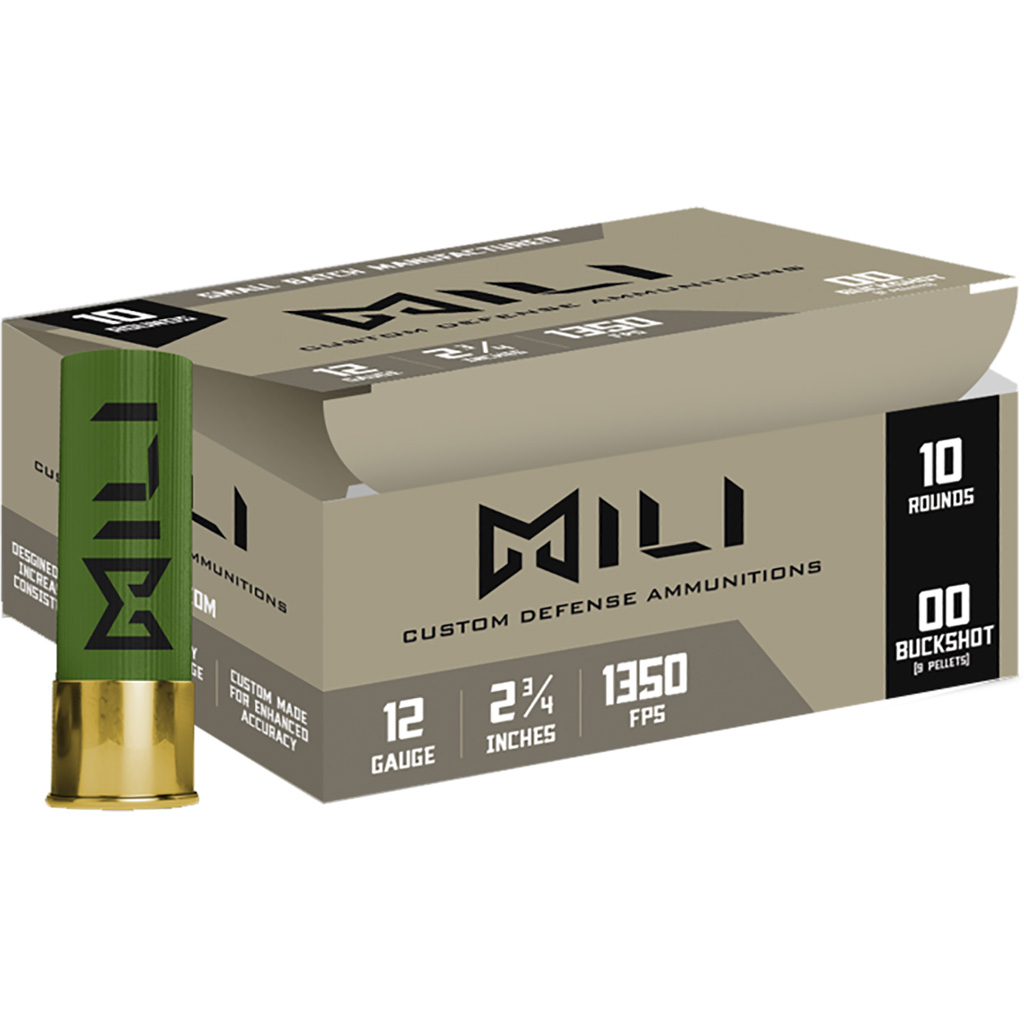 Mili Self-Defense Shotgun Loads 12 ga. 2.75 in. 00-Buck 10 rd.