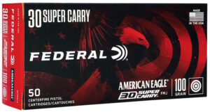 Federal AE30SCA American Eagle Handgun 30Super Carry 100gr Full Metal Jacket 50 Per Box/20 Case
