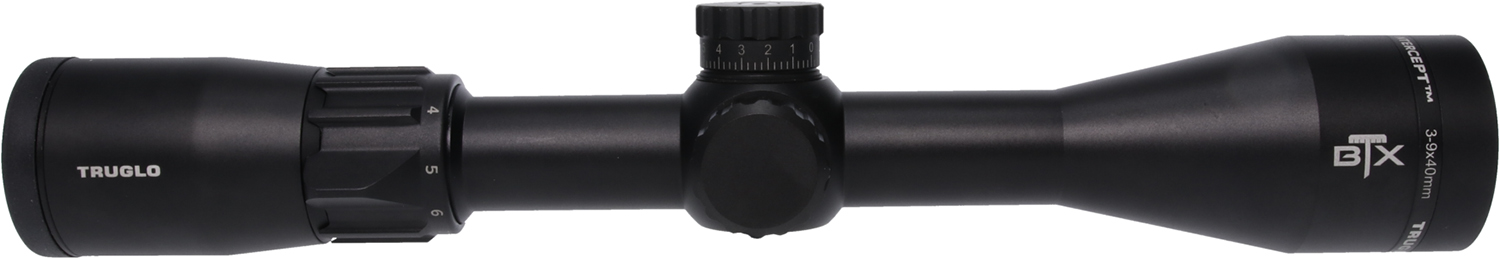 TruGlo TGTG85394BI Intercept Rifle Scope Black 3-9x 40mm Tube Duplex Reticle