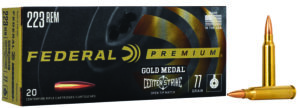 Federal GM223OTM3 Premium Gold Medal 223Rem 77gr Open Tip Match 20 Per Box/10 Case