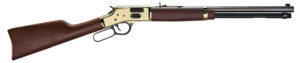 Henry H006G Side Gate  44 Mag/44 Special 10+1 20" Blued Octagon Barrel, Polished Brass Rec, American Walnut Stock, Adj. Sight