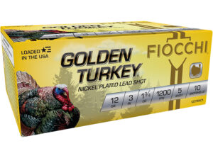 Fiocchi 123TRKC5 Golden Turkey  12Gauge 3" 1 3/4oz 5Shot 10 Per Box/10 Case
