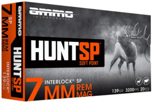 Ammo Inc 7MM139SPA20 Hunt 7mm 139gr Soft Point 20 Per Box/10 Case