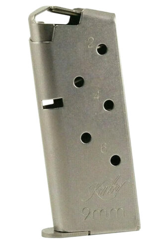 Kimber Mfg, Inc 1200846A Micro 9 6rd Flush Fit 9mm Luger Silver Stainless Steel
