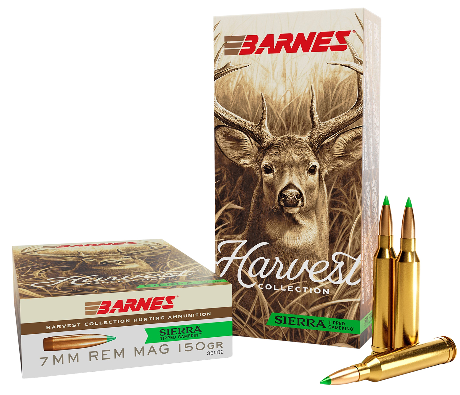 Barnes Bullets 32402 Harvest 7mmRemMag 150gr Sierra Tipped GameKing 20 Per Box/10 Case
