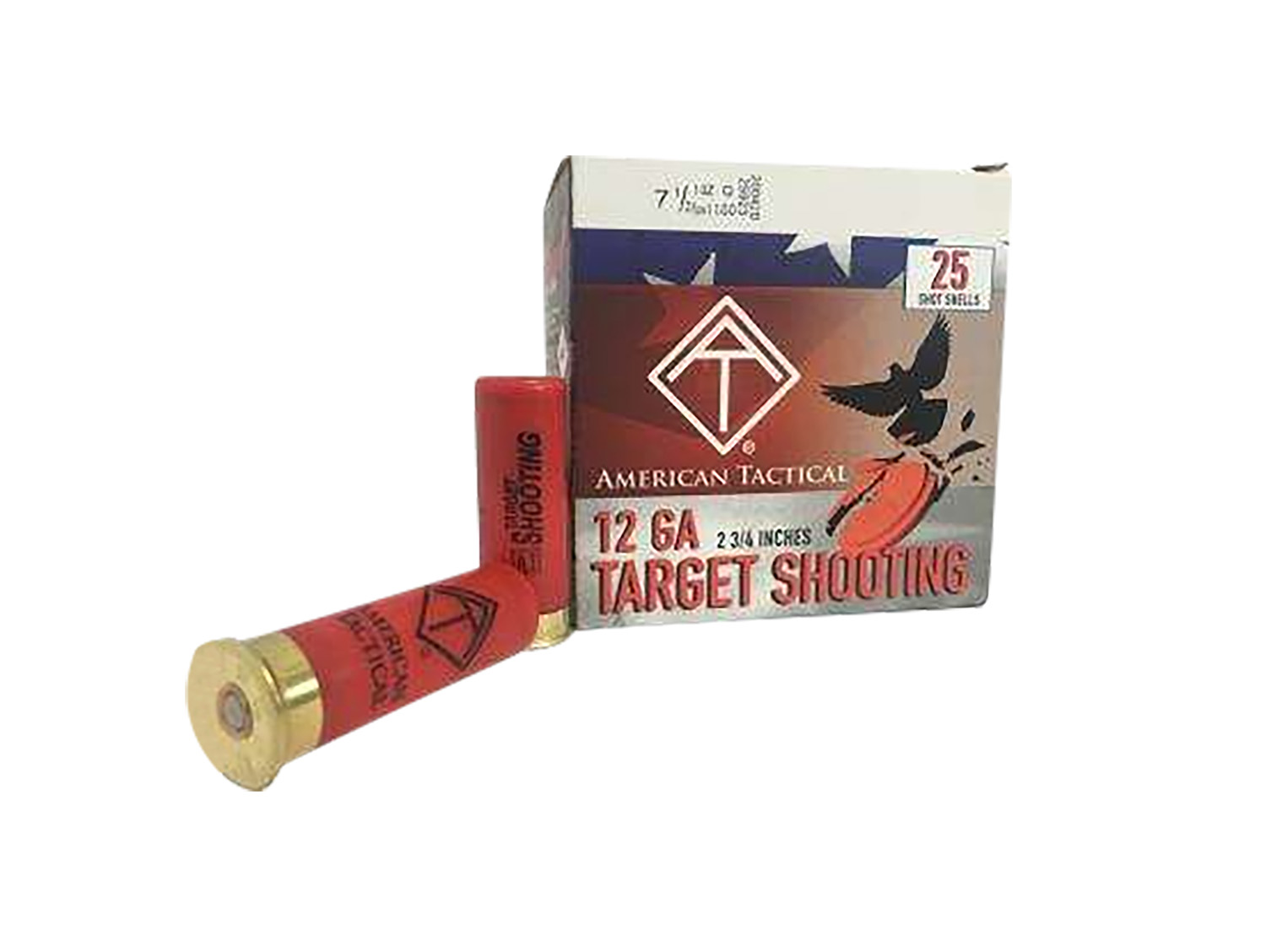ATI ATIACL12T75 Target Load 12Gauge 2.75" 1oz 7.5Shot 25 Per Box/10 Case