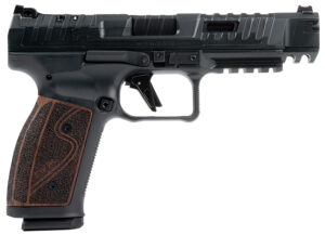 Canik HG7010R-N SFx Rival-S Full Size Frame 9mm Luger 18+1 5" Black Steel Barrel, Black Steel Optic Ready/Ported/Serrated Slide, Black Steel Frame w/Picatinny Rail, Rosewood Grip