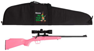 Crickett KSA2220BSC Youth Package Youth 22 LR 1rd 16.12" Blued Single Shot Barrel, Blued Stainless Steel Receiver, Pink Fixed Synthetic Stock, Right Hand
