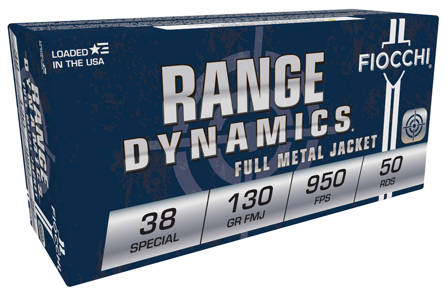 Fiocchi 38A Range Dynamics 38Special 130gr Full Metal Jacket 50 Per Box/20 Case