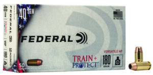 Federal TP40VHP1 Train + Protect 40S&W 180gr Versatile Hollow Point 50 Per Box/10 Case