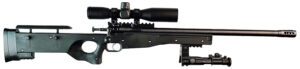 Crickett KSA2159 CPR Complete Package 22 LR Caliber with 1rd Capacity, 16.12" Bull Barrel, Blued Metal Finish & Fixed Adjustable Cheek Piece Black Stock Right Hand (Youth) Includes Scope & Bipod