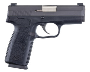 Kahr Arms KP4544N P *CA Compliant 45 ACP Caliber with 3.40" Barrel, 6+1 or 7+1 Capacity, Black Finish Frame, Serrated Matte Black Stainless Steel Slide, Textured Polymer Grip & TruGlo Night Sights