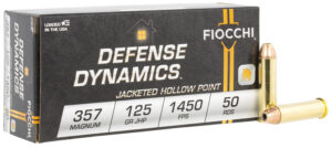 Fiocchi 357D Defense Dynamics 357Mag 125gr Jacketed Hollow Point 50 Per Box/20 Case
