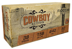 Fiocchi 38CA Cowboy Action  38Special 158gr Lead Flat Point 50 Per Box/10 Case