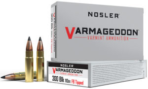 Nosler 40127 Varmageddon  300Blackout 110gr Flat Base Tipped 20 Per Box/20 Case