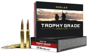 Nosler 60125 Trophy Grade Long-Range 270Win 150gr Nosler Spitzer AccuBond Long Range 20 Per Box/10 Case