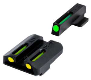 TruGlo TG131GT1B TFO  Green/Tritium/Fiber Optic Front Sight-Yellow/Tritium/Fiber Optic Rear Sight Glock 42/43