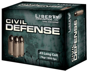Liberty Ammunition LACD45031 Civil Defense 45Colt 78gr Lead Free Fragmenting Hollow Point 20 Per Box/50 Case