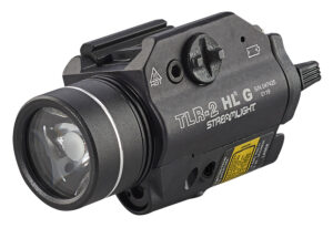 Streamlight 69265 TLR-2 HL G Gun Light  Black Anodized 1,000 Lumens White LED Red Laser