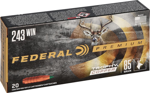 FEDERAL PREMIUM 243 WIN 85GR - TROPHY COPPER 20RD 10BX/CS