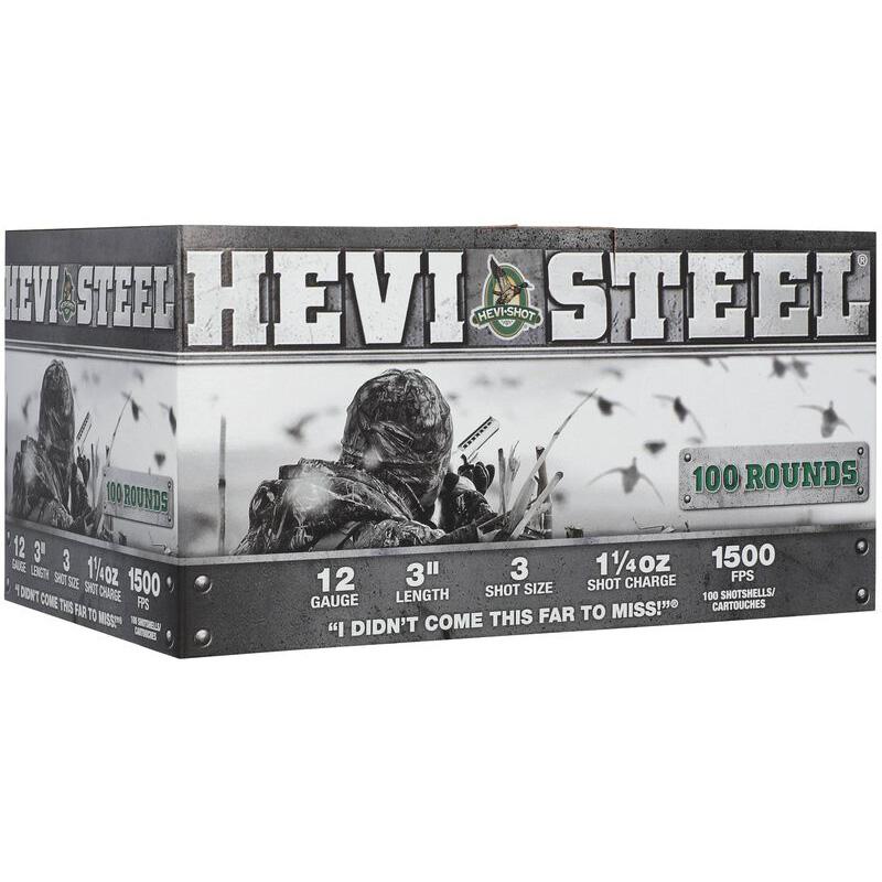 HEVI-Shot HEVI-Steel Shotshells 20ga 3" 1-1/4oz 1500 fps #3 100/ct