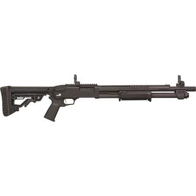 590R 12 GAUGE 18.5'' BBL 7 ROUND BLACK W/MBUS SIGHTS
