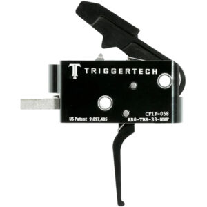 TriggerTech AR15 Competitive Two Stage Triggers PVD Black Straight Flat