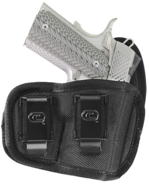 Crossfire Shooting Gear CRFVIGRSA1M1R The Vigor IWB Size 01 Black Ballistic Nylon Double Belt Clip Fits Micro Fits 1-1.50" Barrel Right Hand