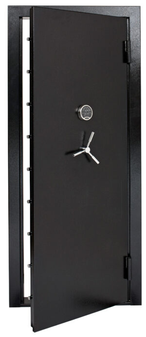 SnapSafe 75419 Vault Door Out-Swing Black 12 Gauge Steel 32.80"W x 81"H Access Code/Key Entry