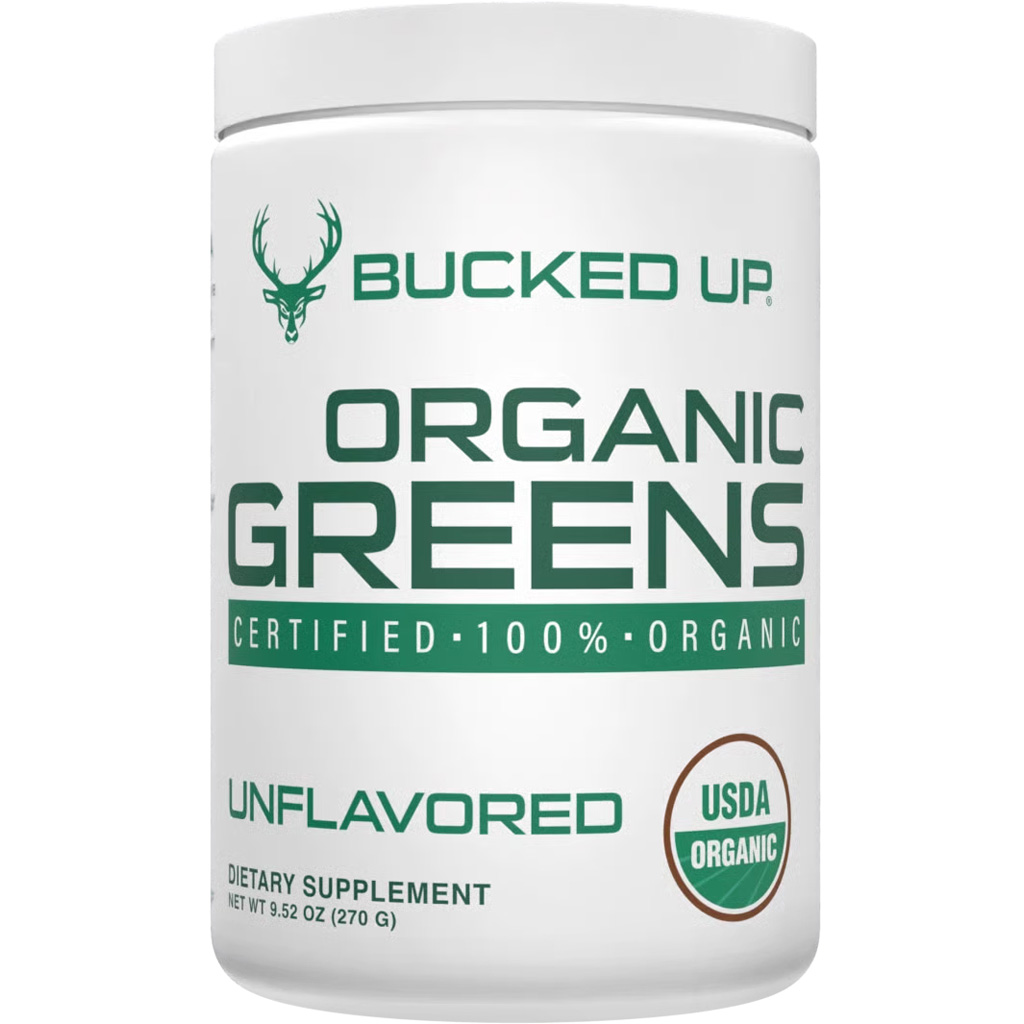 Bucked Up Organic Greens Unflavored 30 Serving Tub