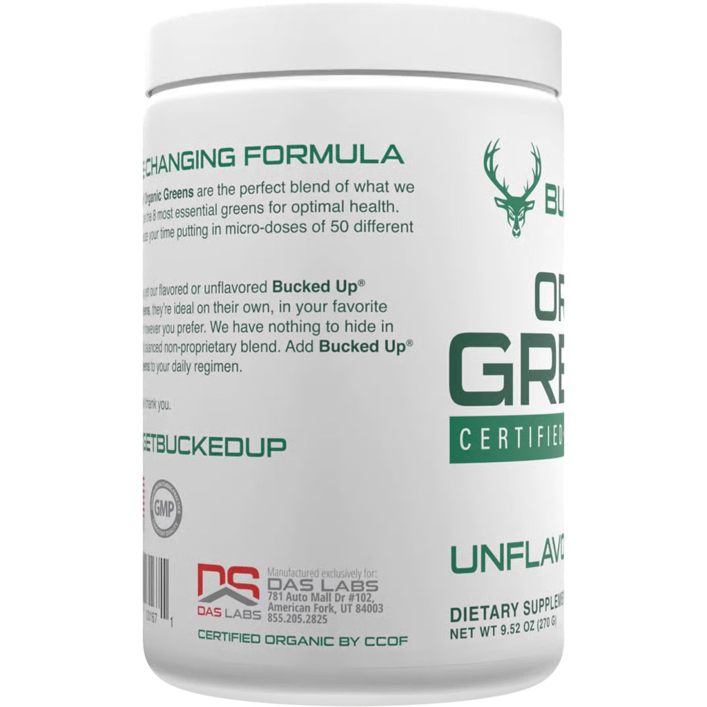 Bucked Up Organic Greens Unflavored 30 Serving Tub - Image 2