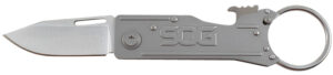 S.O.G SOG-KT1001-C KeyTron 1.80" Folding Plain Clip Point Grey 5Cr13MoV SS Blade/ Grey Stainless Steel Handle