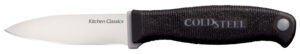 Cold Steel CS59KSPZ Kitchen Classics Paring 3" Fixed Plain Cryo 4116 SS Blade/4" Black Kray-Ex Handle