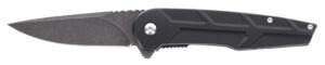 Schrade 1159329 Reckon  3.25" Folding Drop Point Plain Dark Stonewash D2 Steel Blade 4.40" Black Aluminum Handle