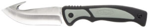 Old Timer 1137138 Trail Boss  3.70" Fixed Gut Hook Plain Stainless Steel Blade, TPE Handle Includes Sheath