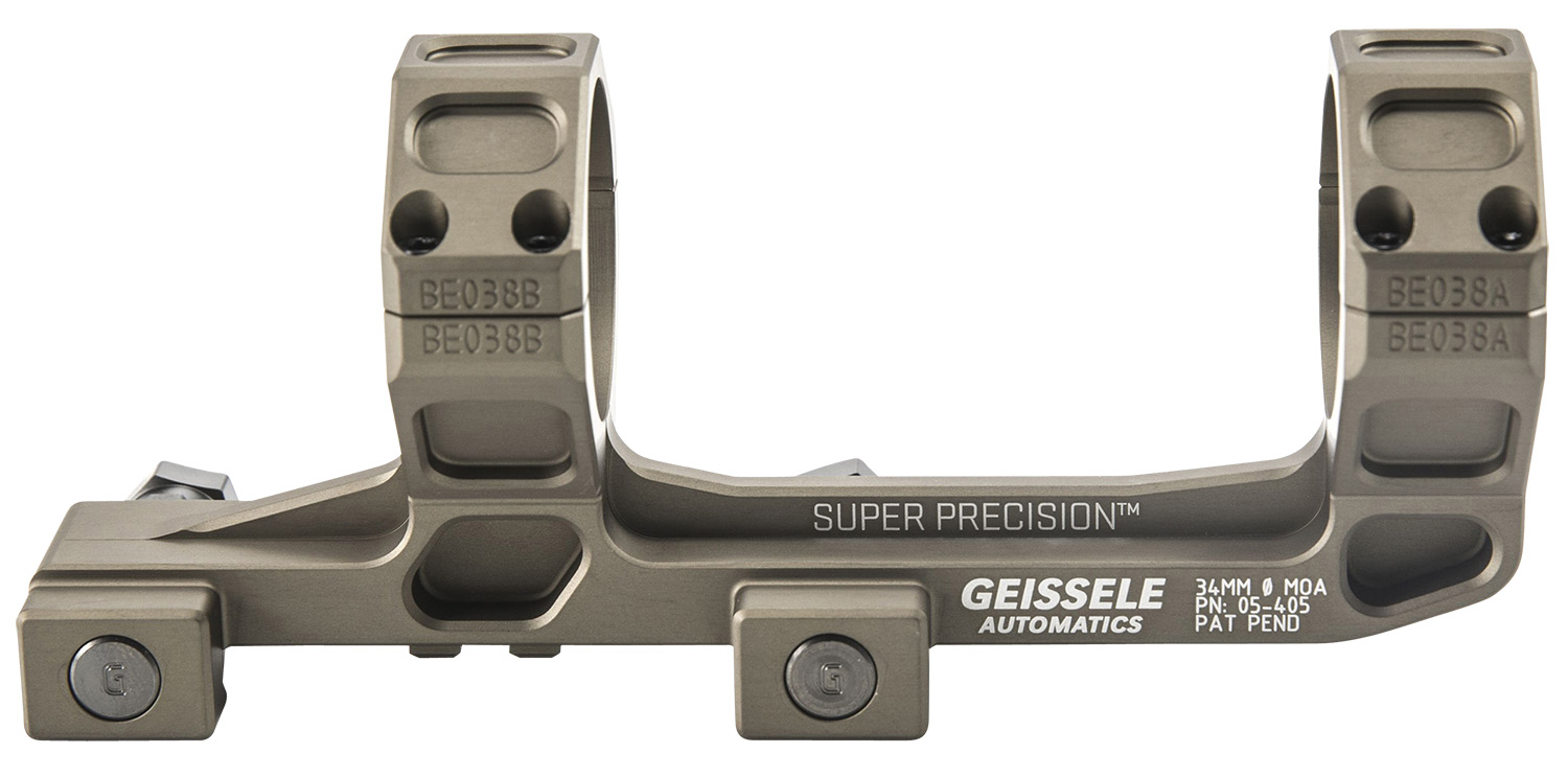 Geissele Automatics AR15 Super Precision Scope Mount/Ring Combo Desert Dirt Color Anodized