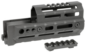 Midwest Industries MIAKALPHA6 Alpha Drop-in Aluminum Black Hardcoat Anodized 5 Slot Picatinny Rail AK-Platform 6" Long Compatible w/M-LOK