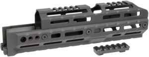 Midwest Industries MIAKALPHA100 Alpha Drop-in Aluminum Black Hardcoat Anodized 5 Slot Picatinny Rail AK-Platform 10" Long Compatible w/M-LOK