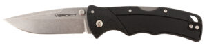 Cold Steel CSFLC3SPSSZ Verdict  3" Folding Clip Point Plain Stonewashed 4116 SS Blade/Black GFN Handle Includes Belt Clip