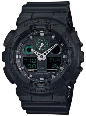G-shock/vlc Distribution GA100MB1ACR G-Shock Tactical Black Stainless Steel Bezel 145-215mm