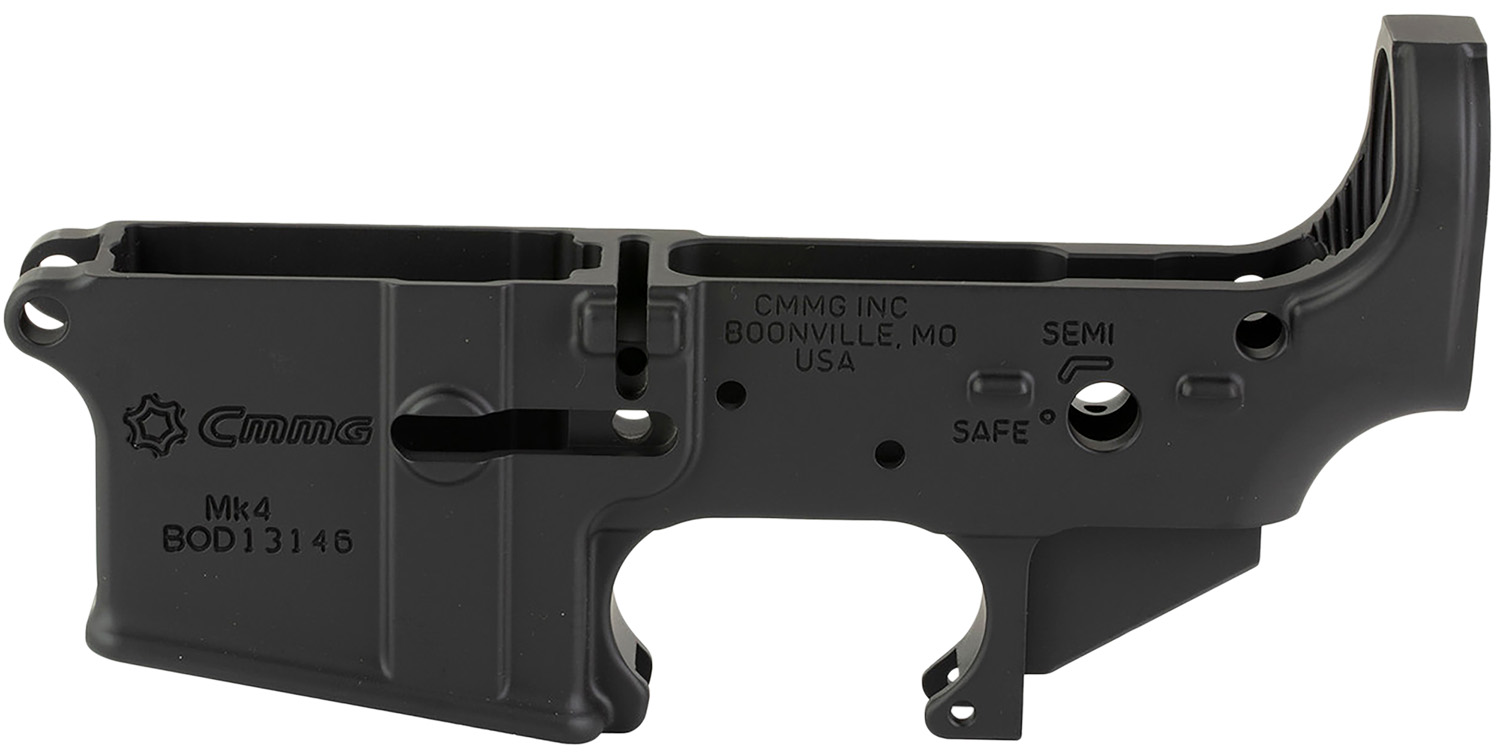 CMMG 55CA102AB Mk4 Lower Receiver Stripped, Armor Black Cerakote, Fits AR-15