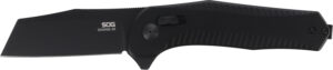 S.O.G SOG12020143 Diverge XR Folder 3" Folding EDC Plain Black PVD D2 Steel Blade, Black Scaled Aluminum Handle