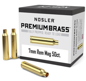 Nosler 10185 Premium Brass Unprimed Cases 7mmRemMag Rifle Brass 50/Box