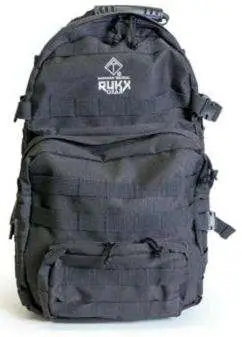 RUKX GEAR TACTICAL 3 DAY BACKPACK BLACK (6/CASE)